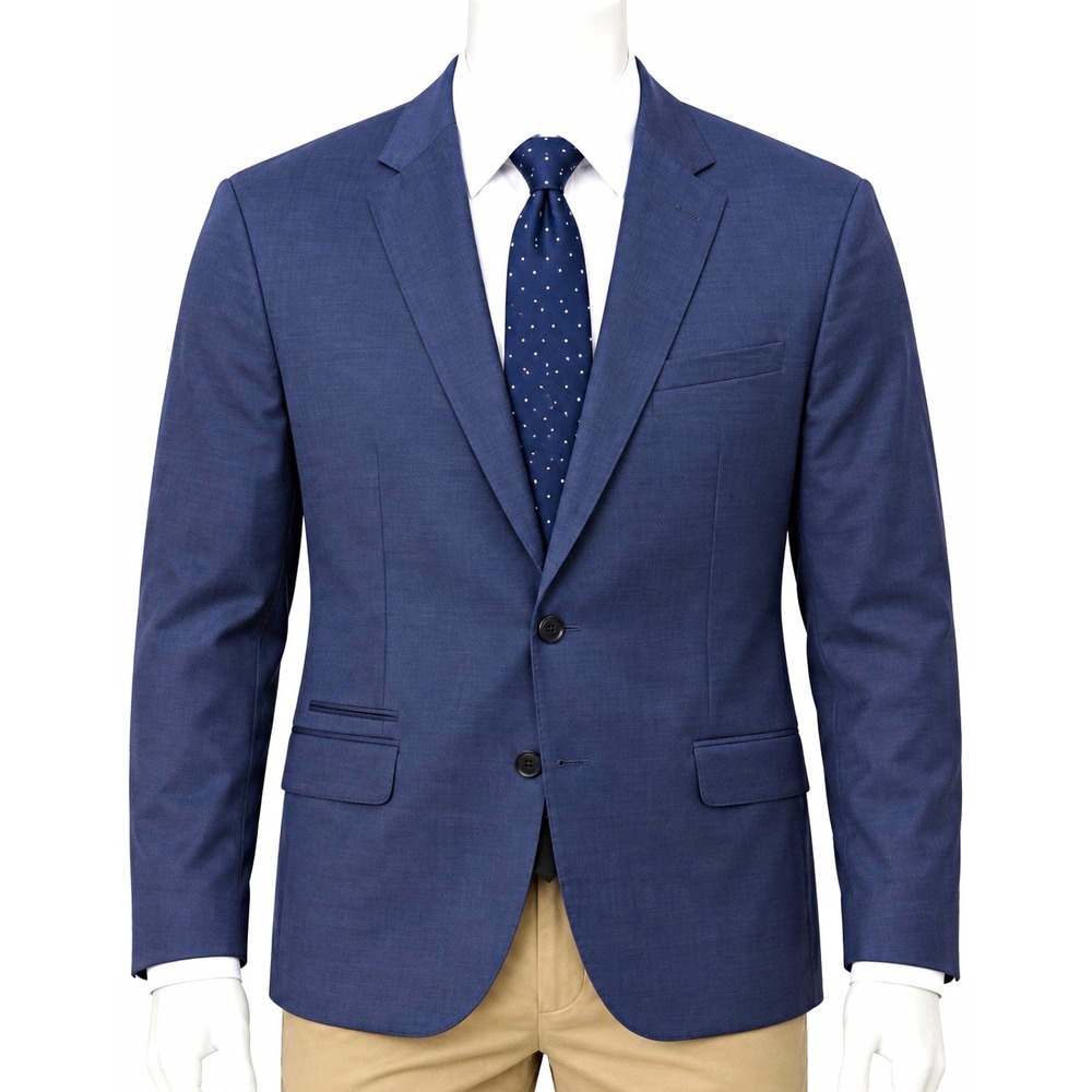 EXPRESS Men's NEW Wool Twill Blazer Sport Coat Blue 38R Notch Two-Button